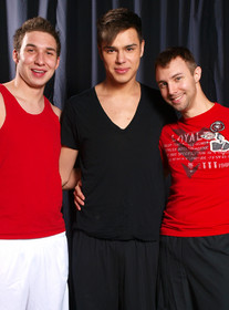 Aaron Styles, Damon Audigier and Devon Hunter:Athlete, Client, Friend, Student, Teacher, Trainer, Floor, Gym, Athletic, Big dick, Big load, Cum on chest, Cum on stomach, Deep-throating, Dirty talk, Facial hair, Hairy chest, Kissing, Lean, Masturbating, Muscular, Rimming, Shaved, Short hair, Smooth, Threesome, Tight ass, Uncut, Young guy
