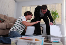 Brad Benton and Trevor Knight:Accountant, Client, Married Man, Straight Guy, Couch, Floor, Living Room, Ball licking, Big dick, Cum on stomach, Deep-throating, Kissing, Lean, Long hair, Married Men, Masturbating, Muscular, Short hair, Straight Guys, Tight ass, Underwear