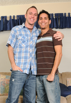 Lex Sabre and Rex Roddick in I'm a Married Man: Employee, Friend, Married man, Neighbor, Straight guy, Stranger, Couch, Living Room, Big dick, Cum on stomach, Facial hair, Kissing, Latino, Lean, Piercings, Short hair, Tattoos, Uncut, Underwear